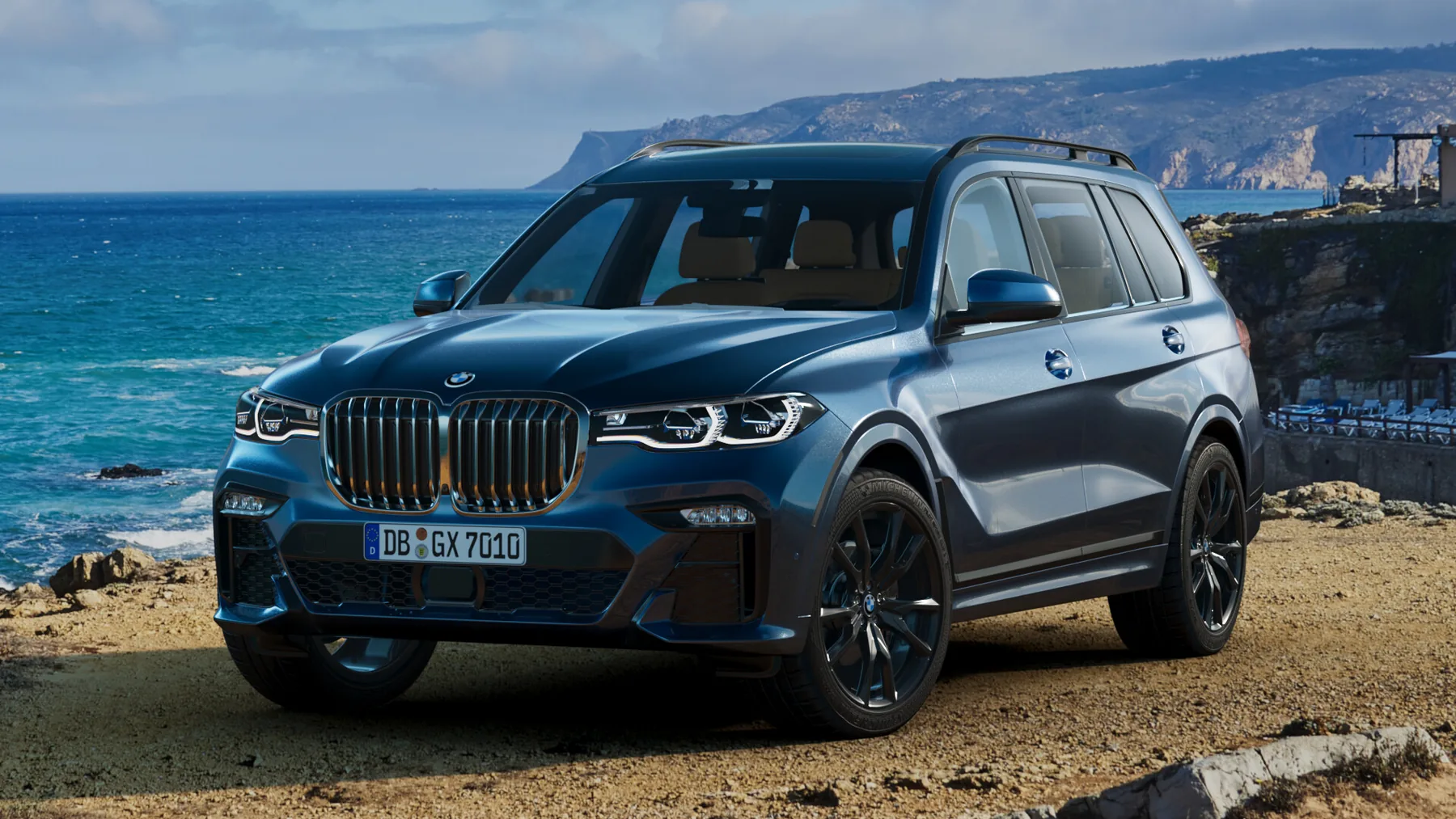 Final render of the BMW X7 integrated in the scene