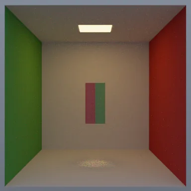 Cornell Box render with a dispersive prism